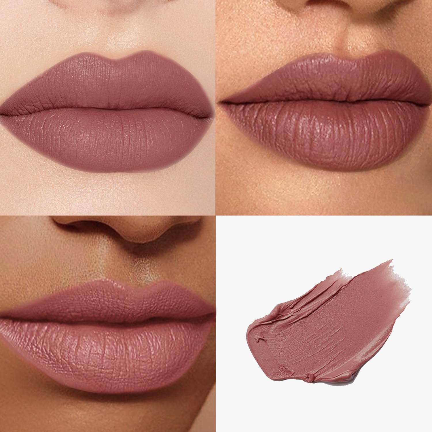 Catkin Moist Lipstick swatches reveal vibrant shades with a soft, matte finish.