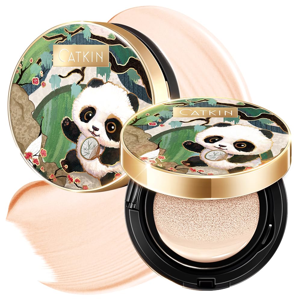 Catkin Panda Land cushion compact delivering buildable full coverage for a natural finish.