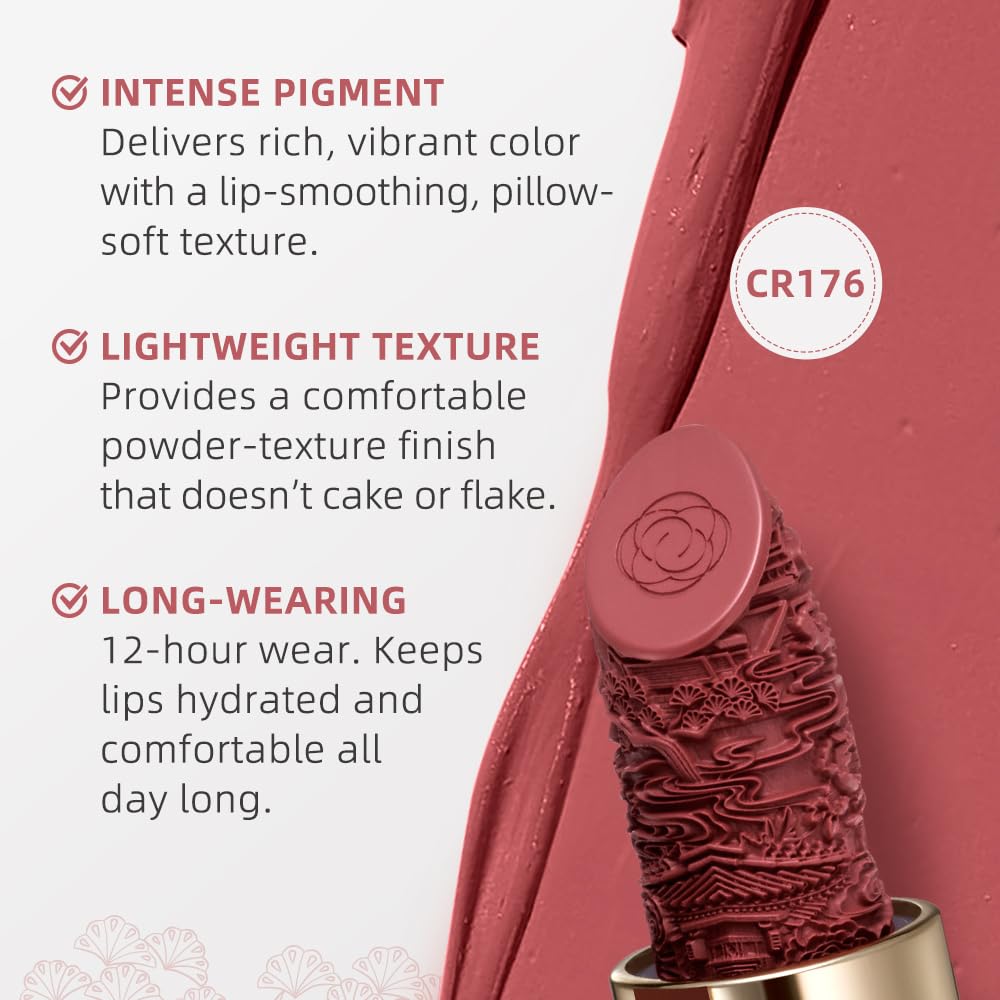 Catkin lipstick texture close-up highlighting creamy glide