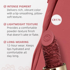 Catkin lipstick texture close-up highlighting creamy glide