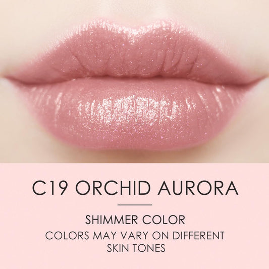 Catkin tinted lip balm glitter swatch reveals buildable color with subtle shine.