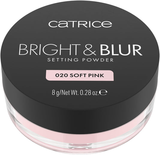 Catrice Bright and Blur Soft Peach 030 powder enhances warm undertones.