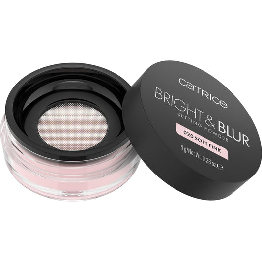 Catrice Bright and Blur Soft Pink 020 powder for a brightened, crease-free finish.