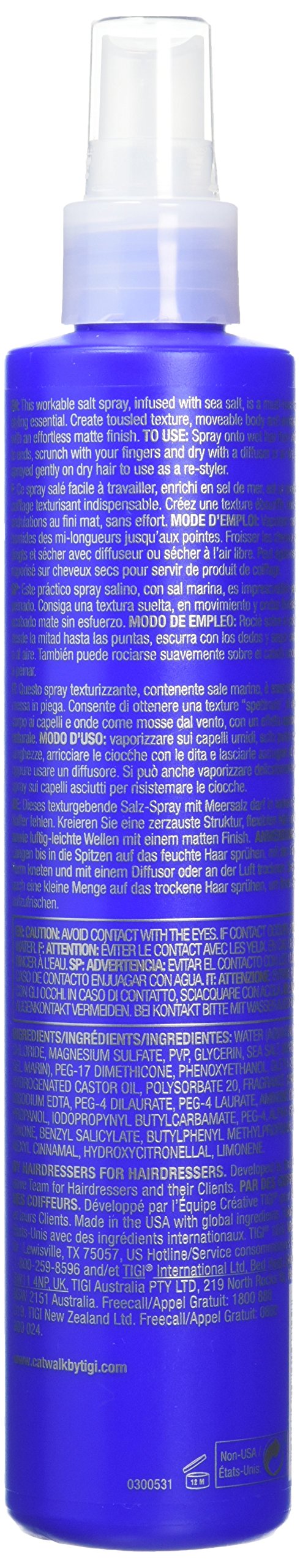 CATWALK by TIGI texturising salt spray being applied to damp hair for easy texture.