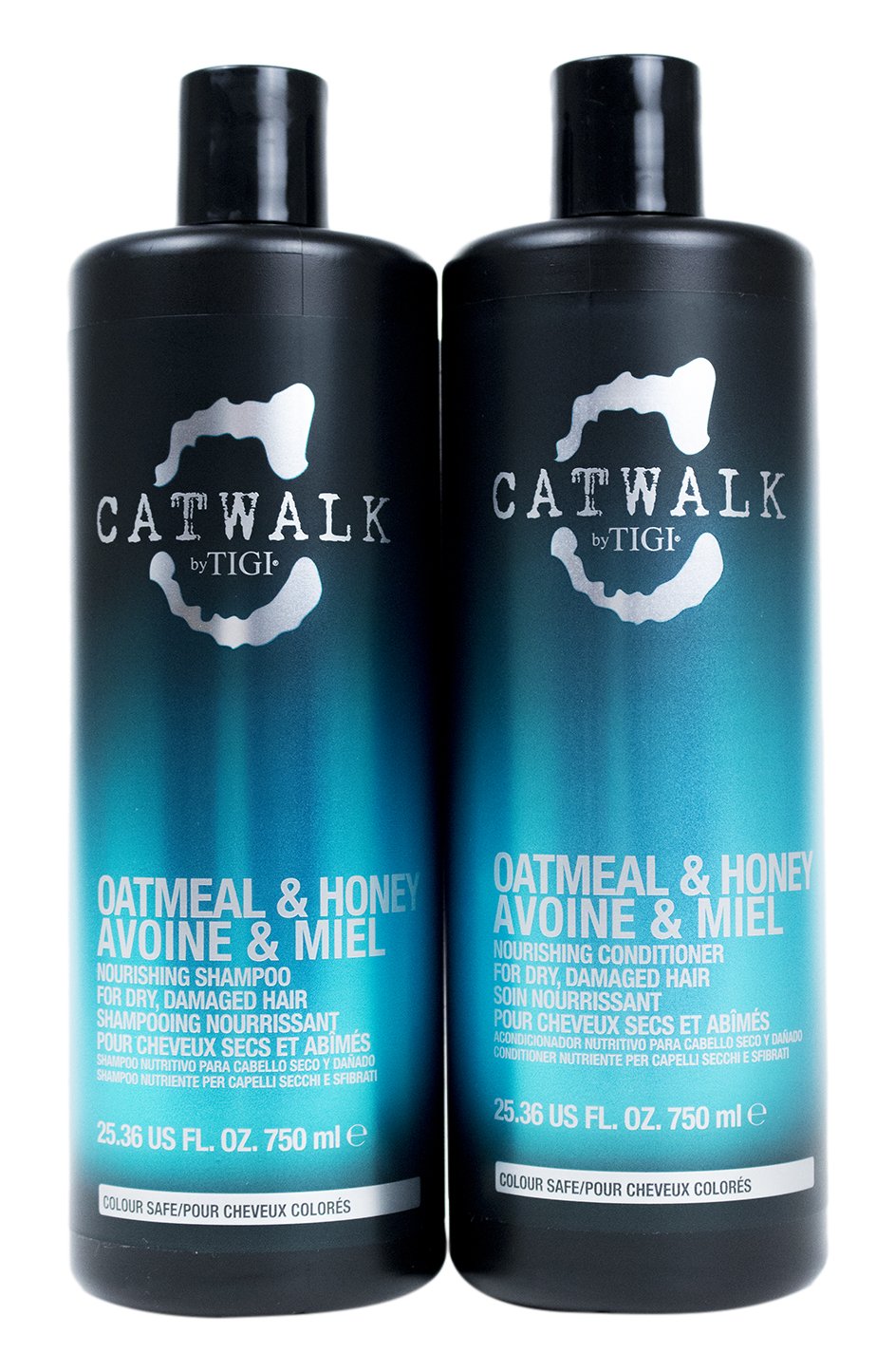 CATWALK by TIGI Oatmeal & Honey shampoo bottle with pump for gentle cleansing and easy use.