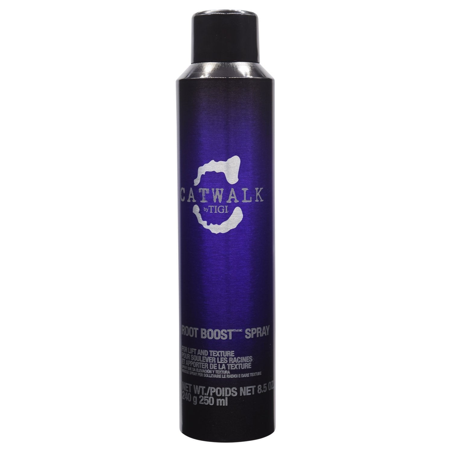 CATWALK by TIGI Root Boost Spray bottle demonstrates targeted root lift for fuller styling