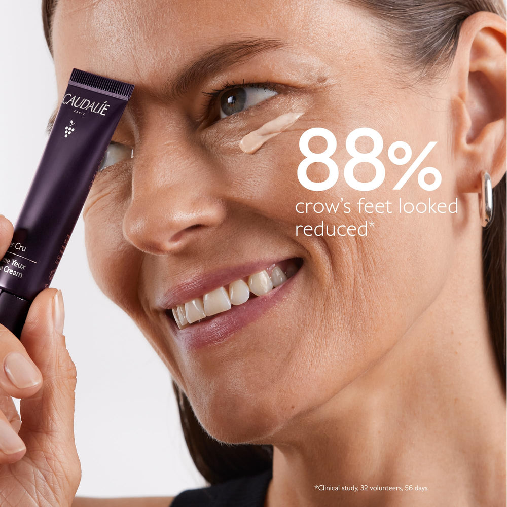 Caudalie Premier Cru eye cream brightens and reduces dark circles around eyes