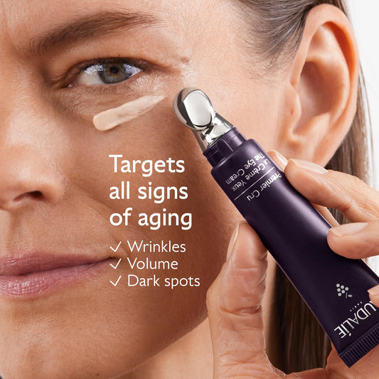 Caudalie Premier Cru eye cream with cooling metal applicator depuffing
