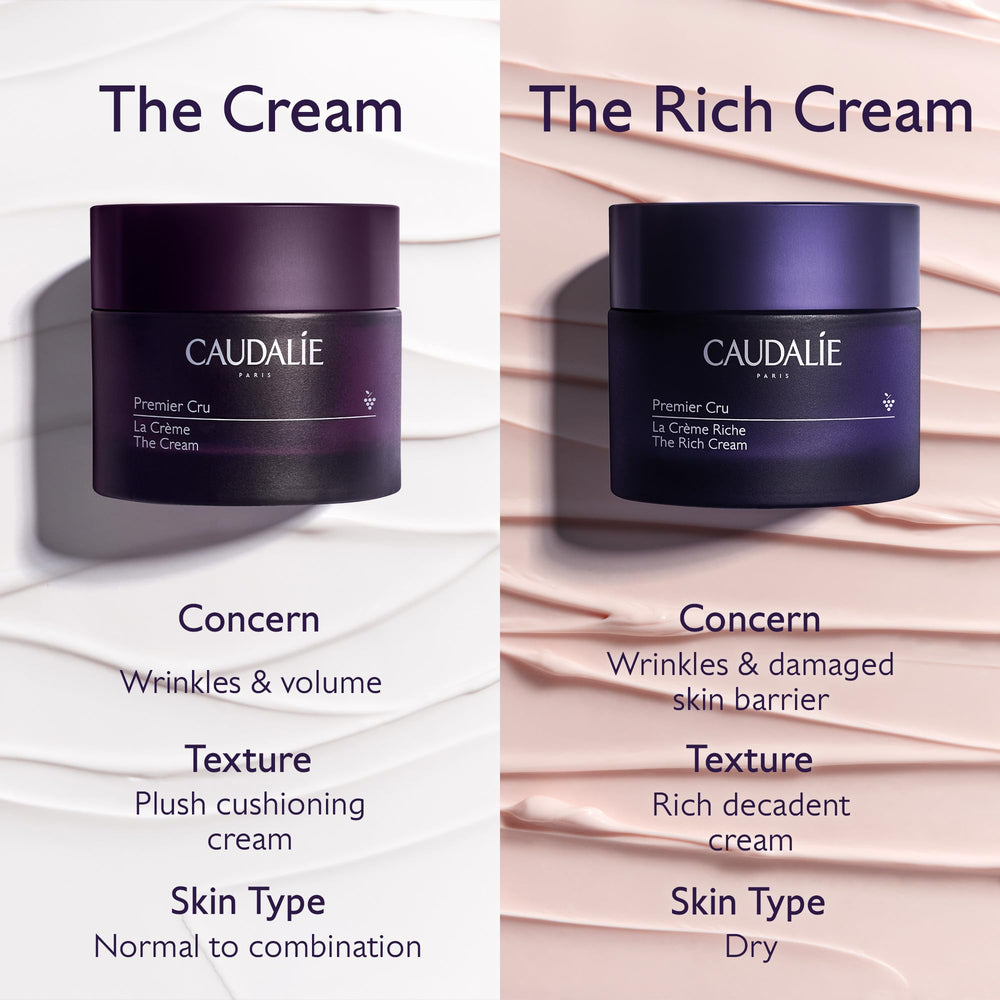 Caudalie Premier Cru Rich Cream cap close-up with clean design