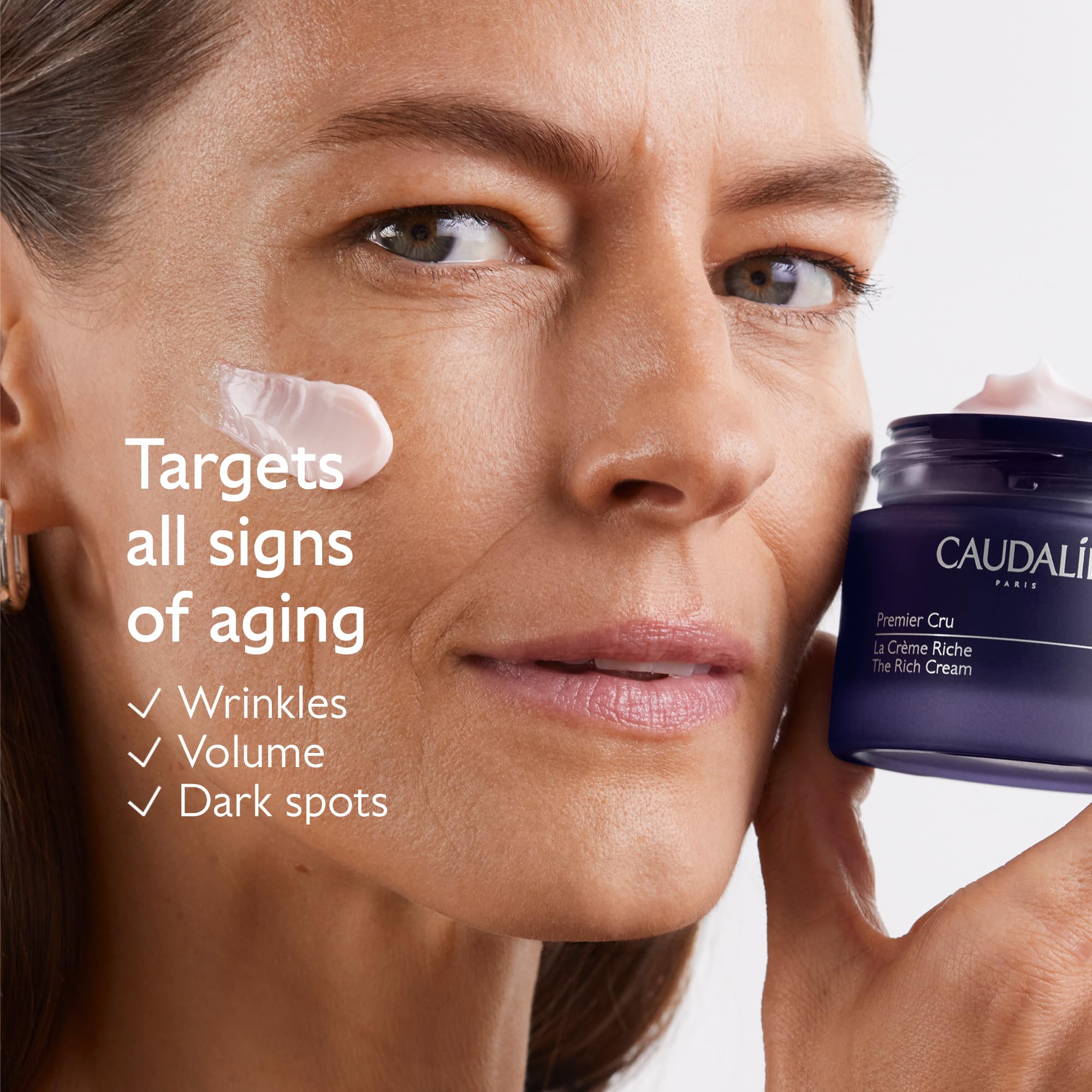 Caudalie Premier Cru Rich Cream refill capsule demonstrates easy jar refilling