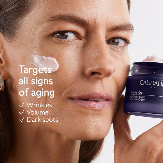Caudalie Premier Cru Rich Cream refill capsule demonstrates easy jar refilling