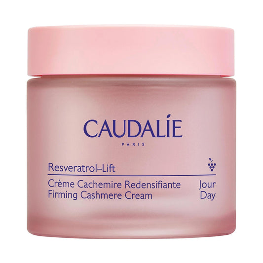 Caudalie Resveratrol-Lift cream jar close-up showing refillable pods and eco packaging