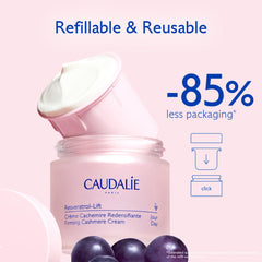 Eco-friendly packaging emphasis with refillable jar and recyclable pods