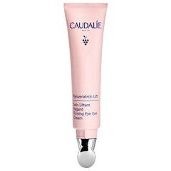 Caudalie Resveratrol-Lift eye gel with cooling metal applicator depuffs and firms the eye contour.