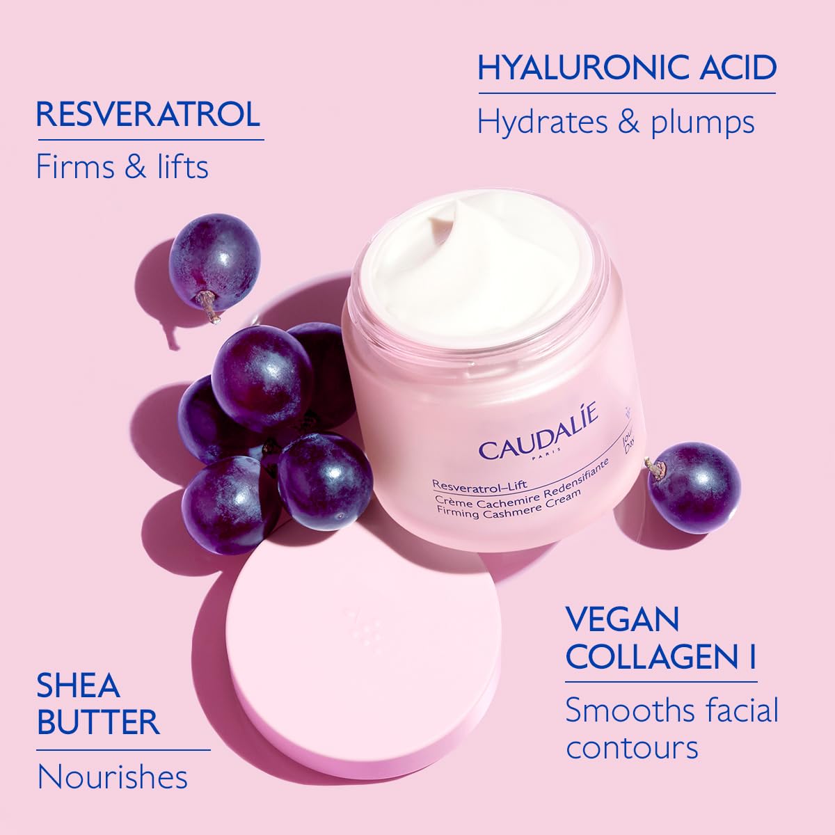 Cream texture enhanced with hyaluronic acid detail for skin hydration