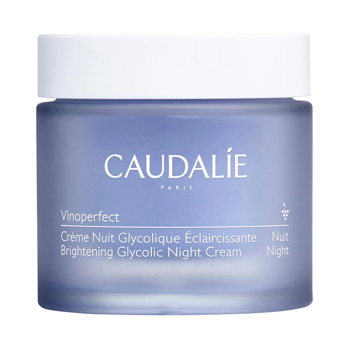 Caudalie Vinoperfect dark-spot night-cream jar targets spots for a brighter complexion.