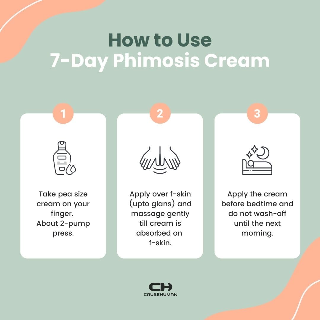 Cause Human 7-Day Phimosis Cream texture swatch reveals creamy, quick-absorb finish