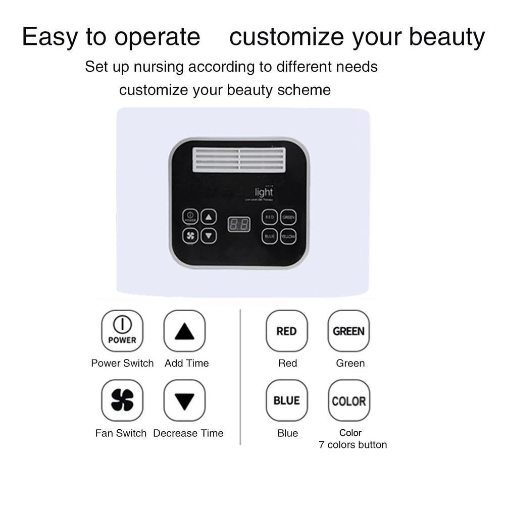 Caweiya 7-color LED mask in action during a therapy session for skin care