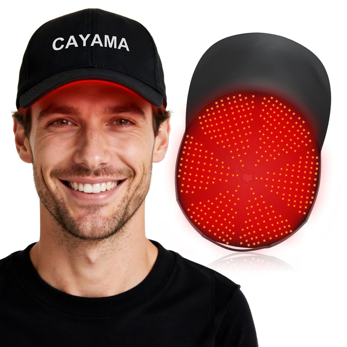 CAYAMA red light cap with full scalp coverage supports a consistent hair growth appearance