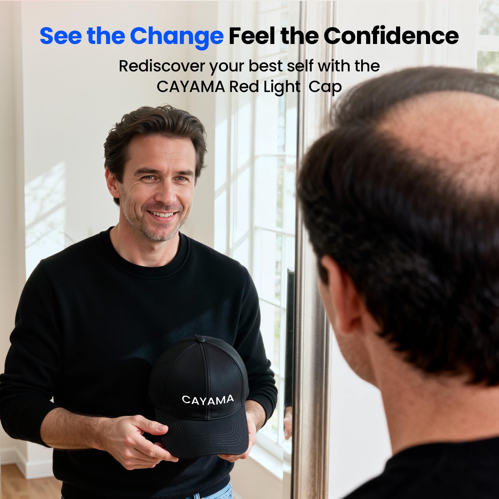 CAYAMA cap focusing on the frontal thinning area for home use