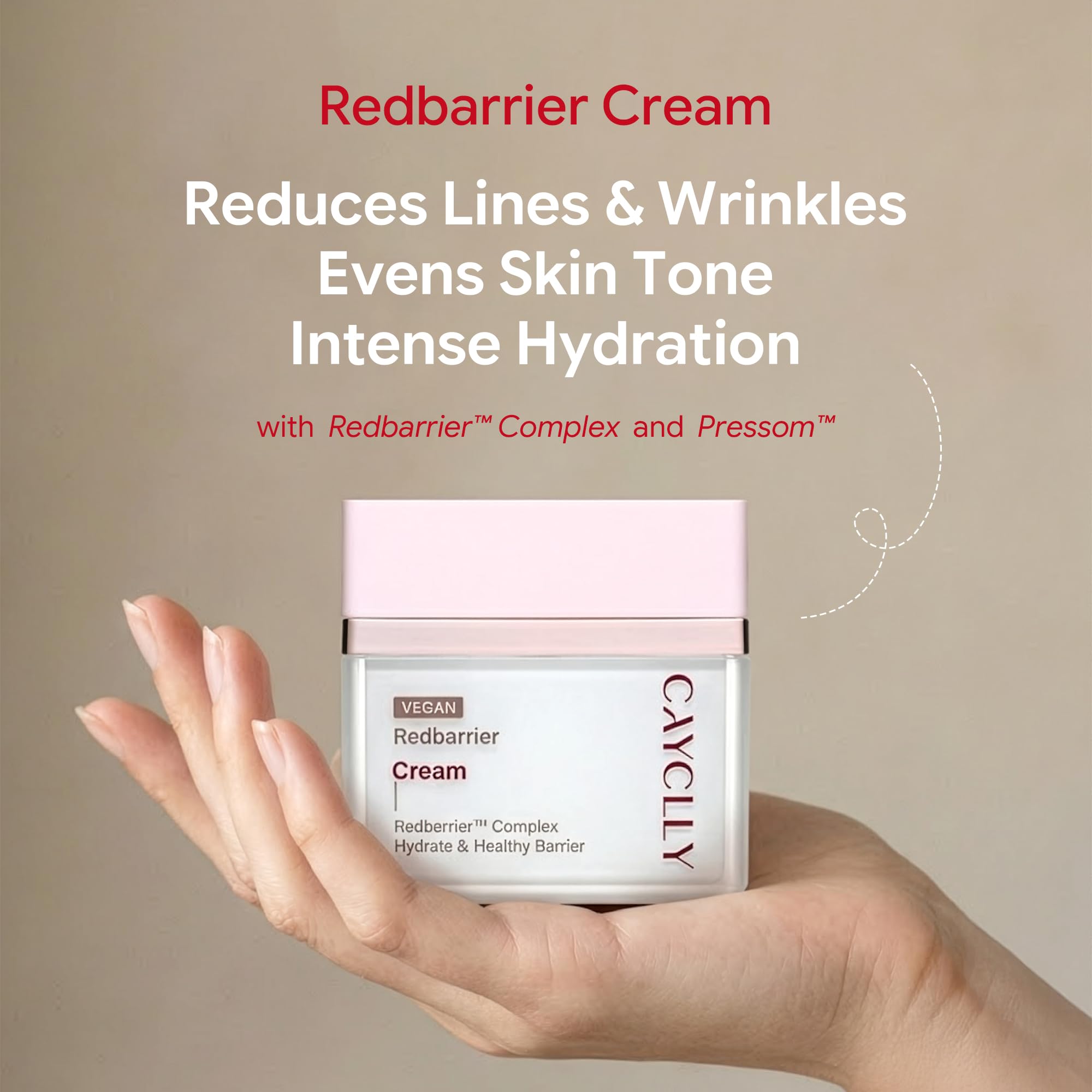 CAYCLLY Redbarrier Cream dispense action demonstrates easy, precise application