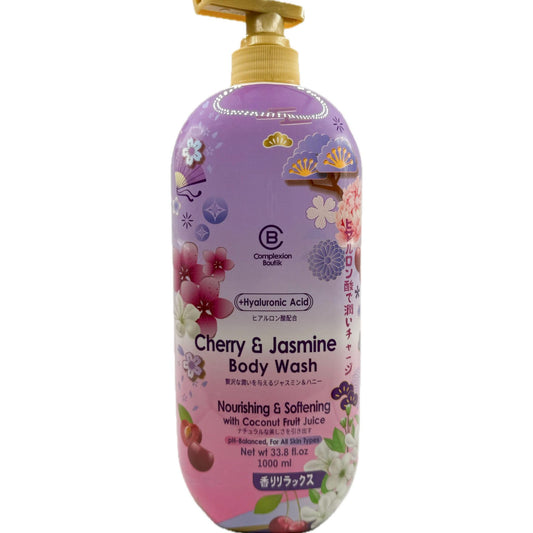 CB Complexion Boutik Cherry & Jasmine Body Wash with pump dispenser for easy daily cleansing.