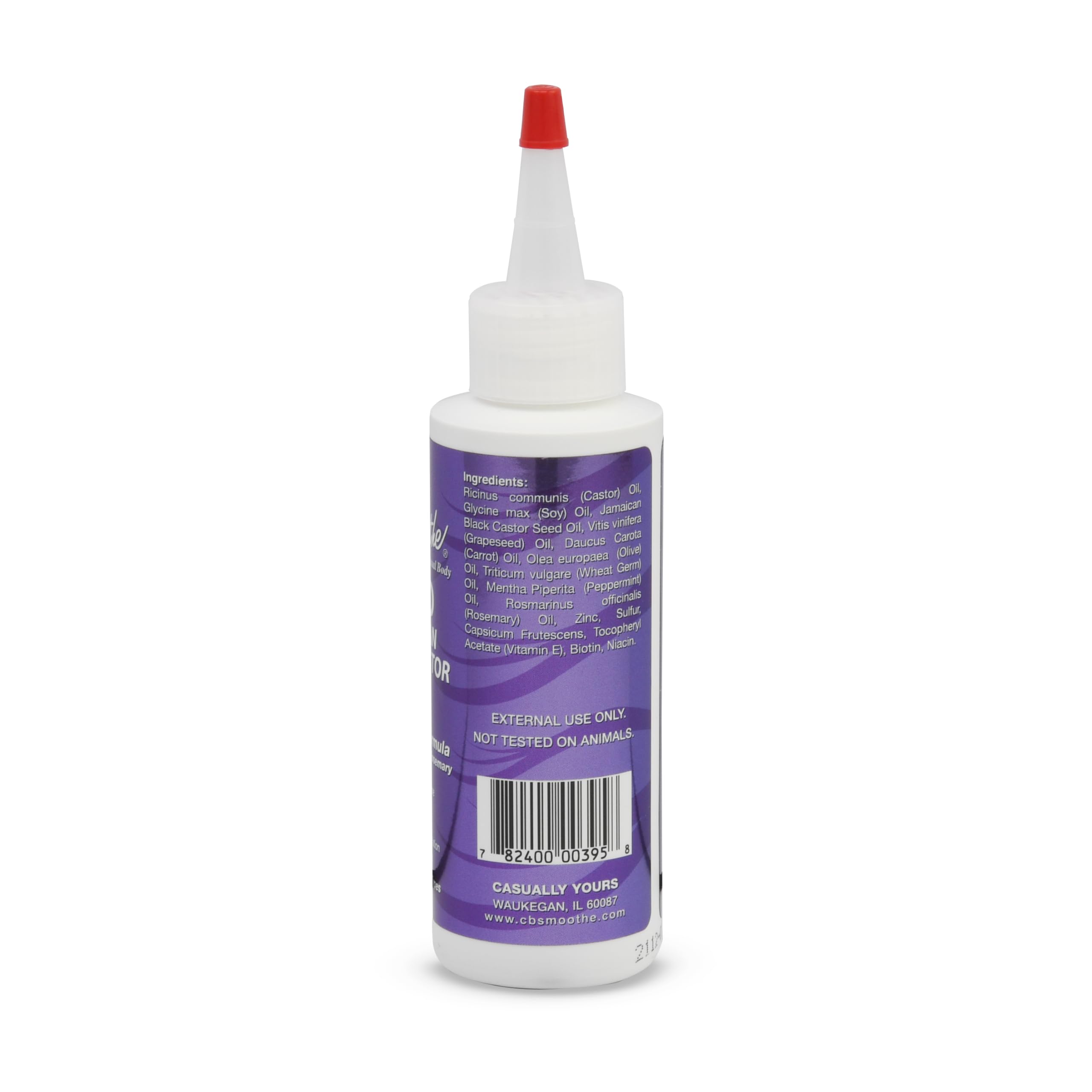 CB SMOOTHE texture closeup implies smooth, lightweight oil for daily use.