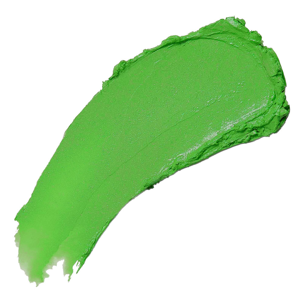 CCbeauty light green witch face paint stick applied for Halloween looks.