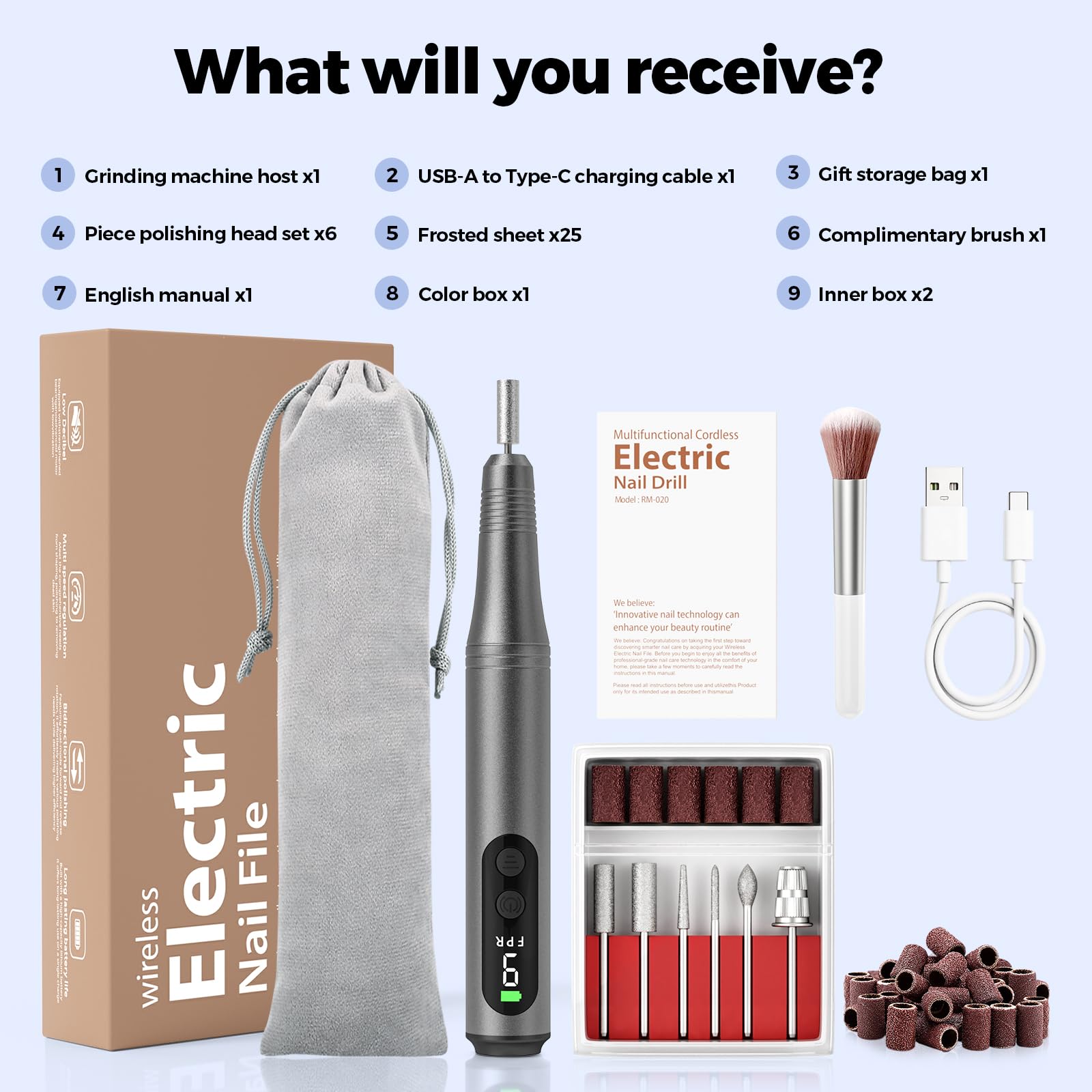 Ccigedy complete salon kit contents for professional home manicures