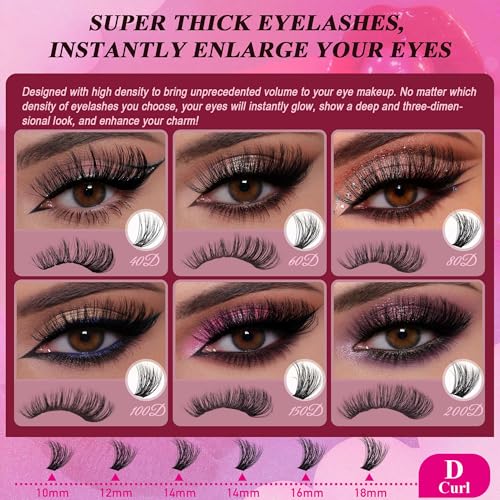 CCODDY Bombshell Plus lashes in 10-18mm range offer natural lift.
