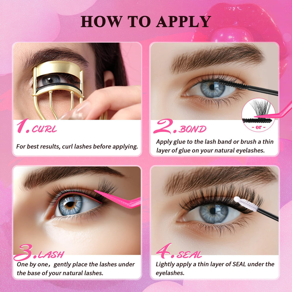 CCODDY Bombshell Plus lashes laid out for precise selection.