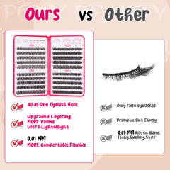 CCODDY Lash Clusters deliver 400 pieces for multiple applications.