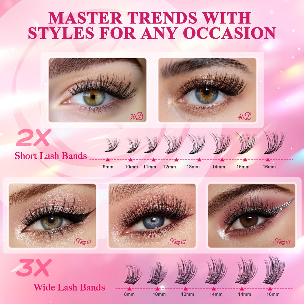 CCODDY lash clusters 8-16 mm lengths enable day-to-night transitions