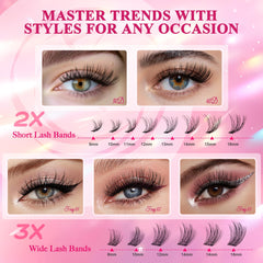 CCODDY lash clusters 8-16 mm lengths enable day-to-night transitions