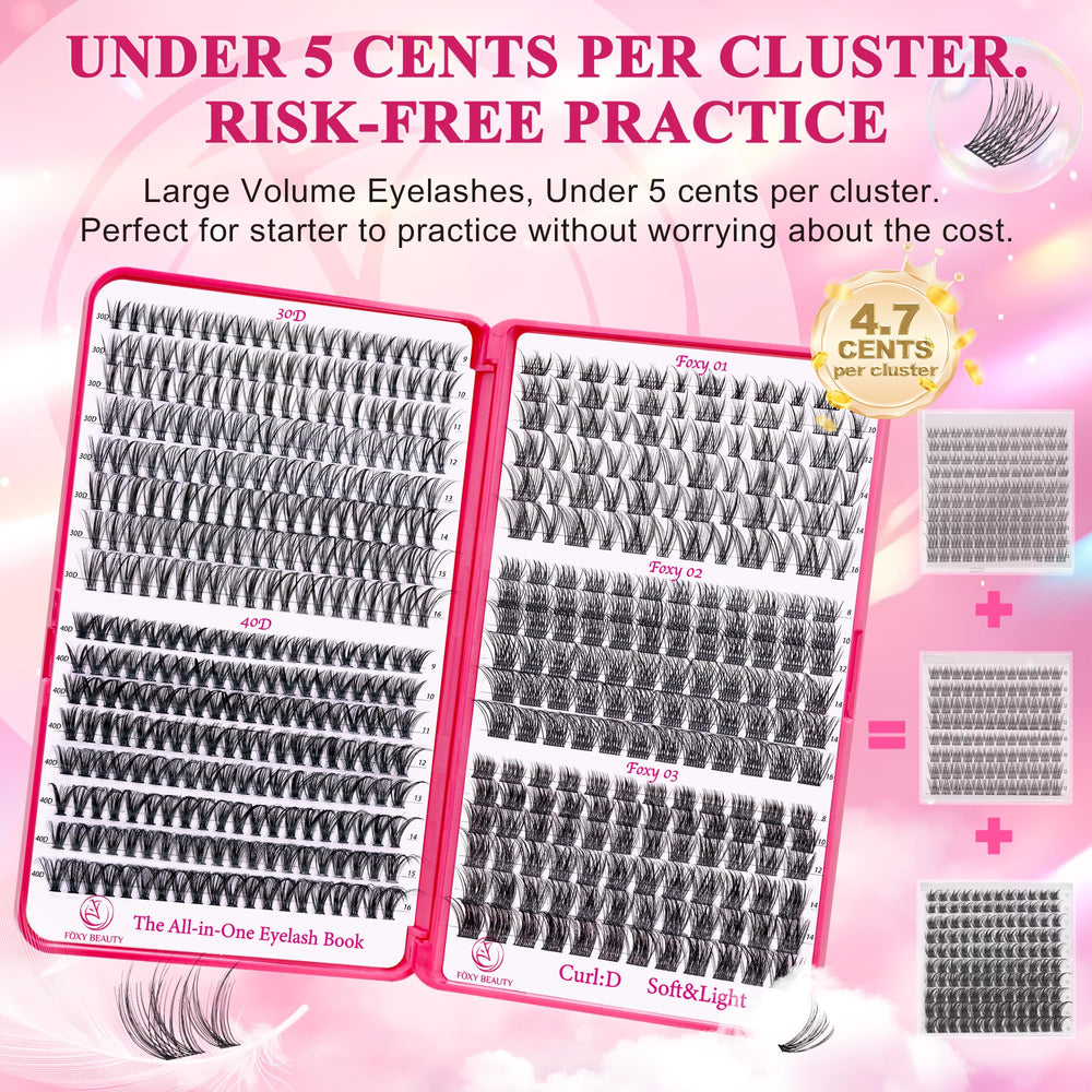 CCODDY lash clusters d-curl design provides natural lift and curl
