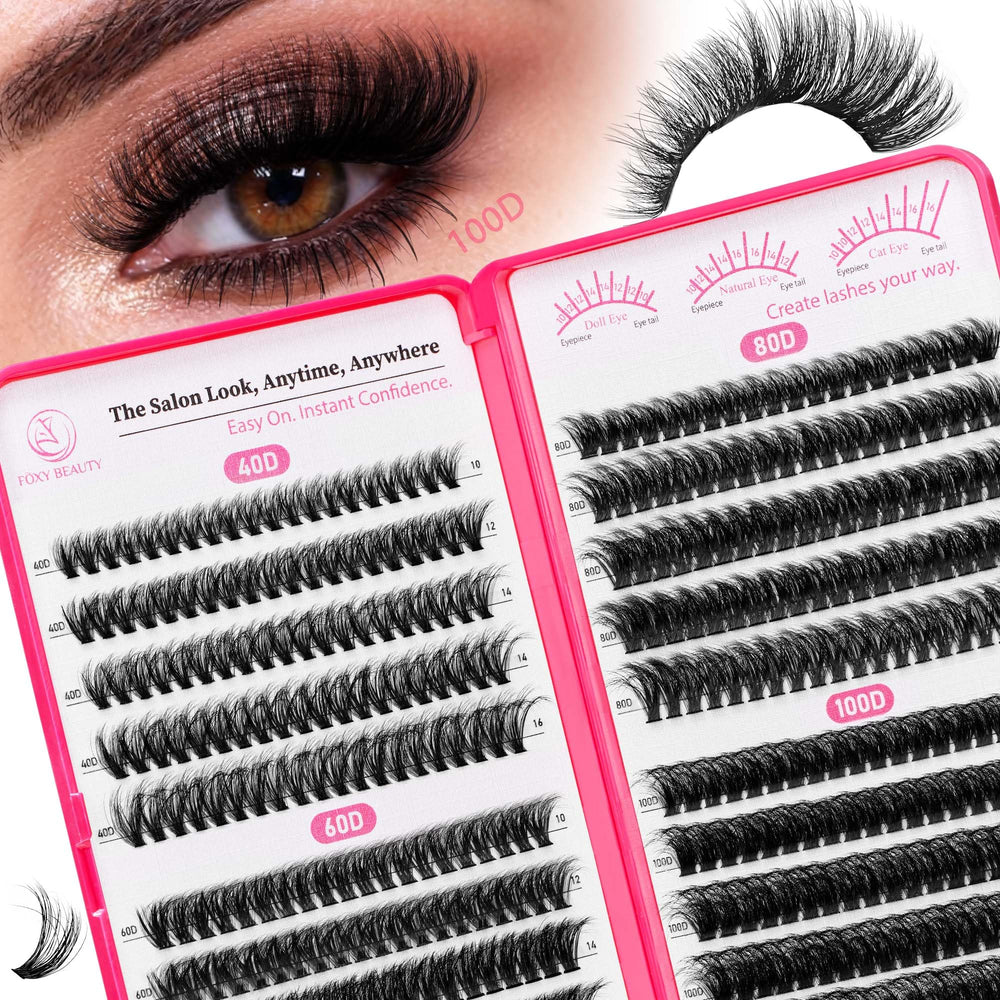 CCODDY Lash Clusters in four styles and 10–18mm lengths for versatile looks.