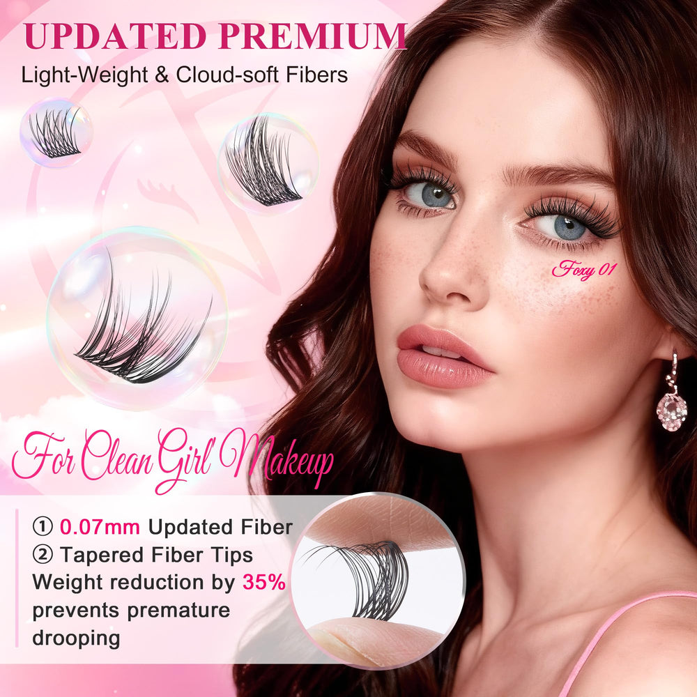 CCODDY lash clusters kit 5-styles variety shows five customizable styles