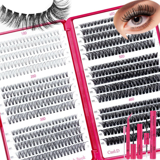 CCODDY lash clusters kit 600pcs for versatile DIY lash looks at home