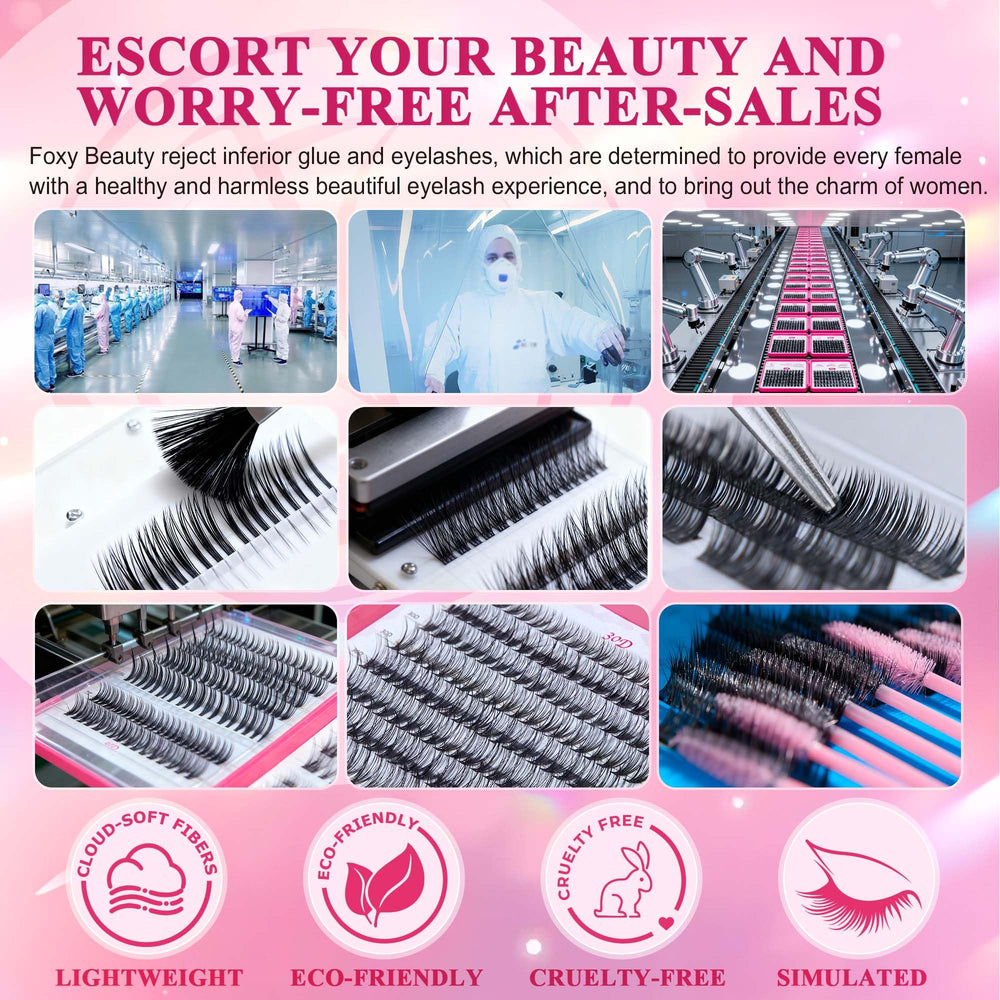 CCODDY lash clusters ultra-thin band 0.05 mm for feather-light wear