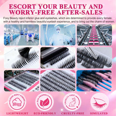 CCODDY lash clusters ultra-thin band 0.05 mm for feather-light wear