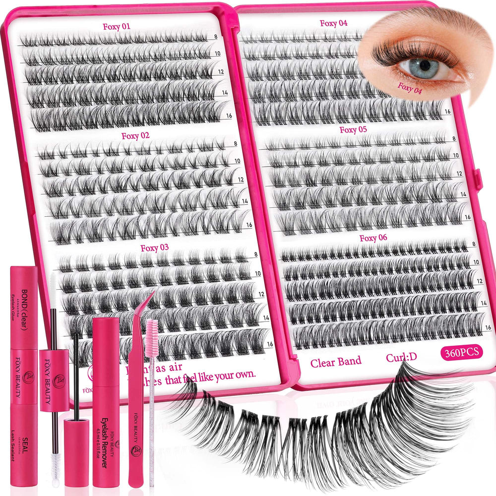 CCODDY Nova Lash Clusters 360-pcs packaging highlights value and complete kit contents