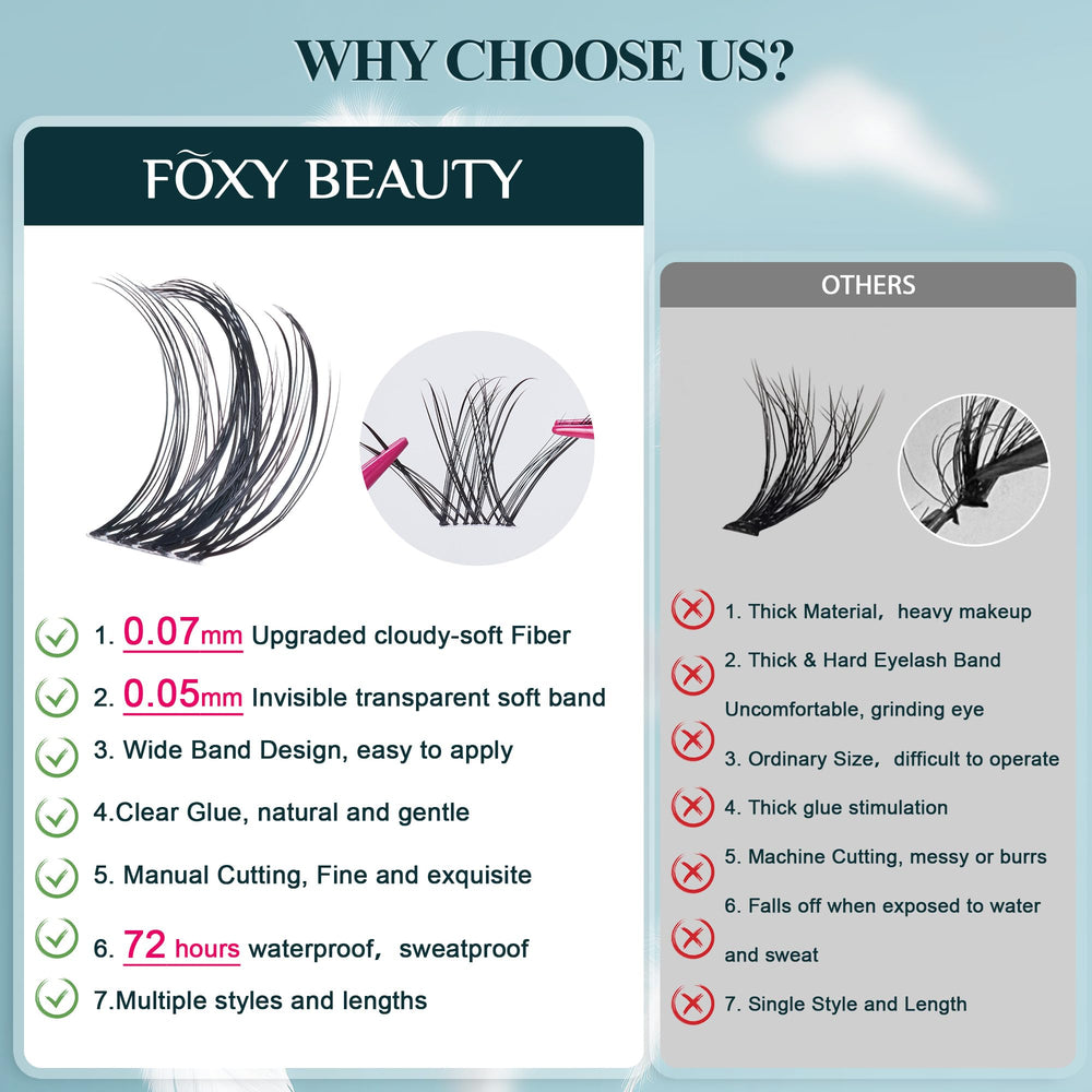 CCODDY Vasa Muse Lash Clusters 360 pcs per book for quick full-lash looks.