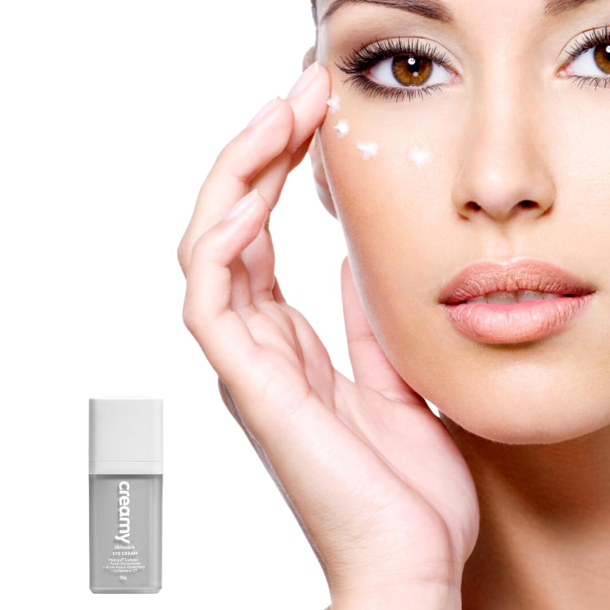 C Creamy Skincare creamy eye cream texture close-up showing rich hydration.
