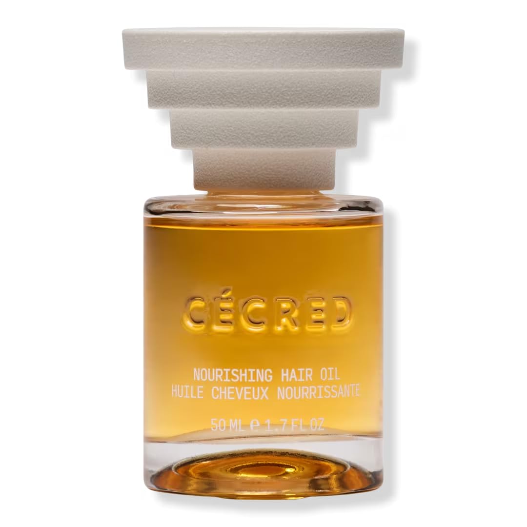 Cécred Nourishing Hair Oil bottle shot showing lightweight hydration and natural shine.