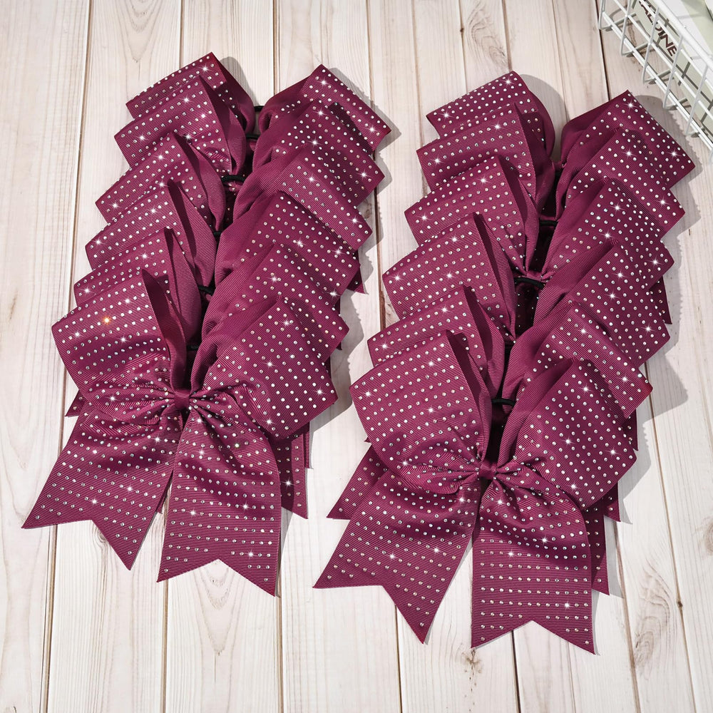 CEELGON elastic ponytail attachment keeps bows secure during routines.