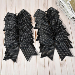 CEELGON 12-piece black glitter cheer bows gift-ready packaging for teammates.