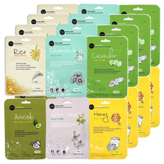 Celavi Essence Face Mask B Set packaging highlighting six variants for daily hydration.