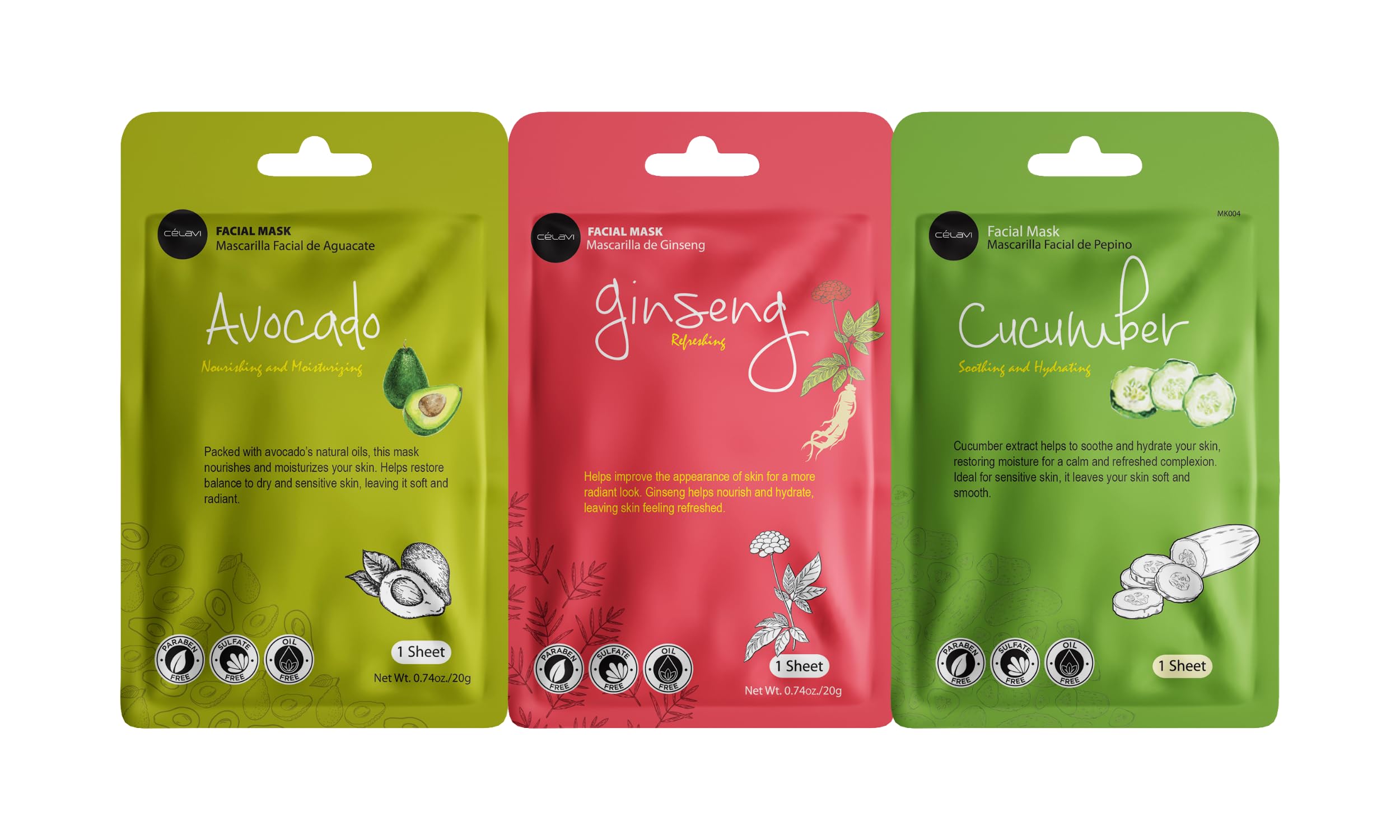 Celavi anti-aging formula mask sheet with antioxidants for firmer feel.