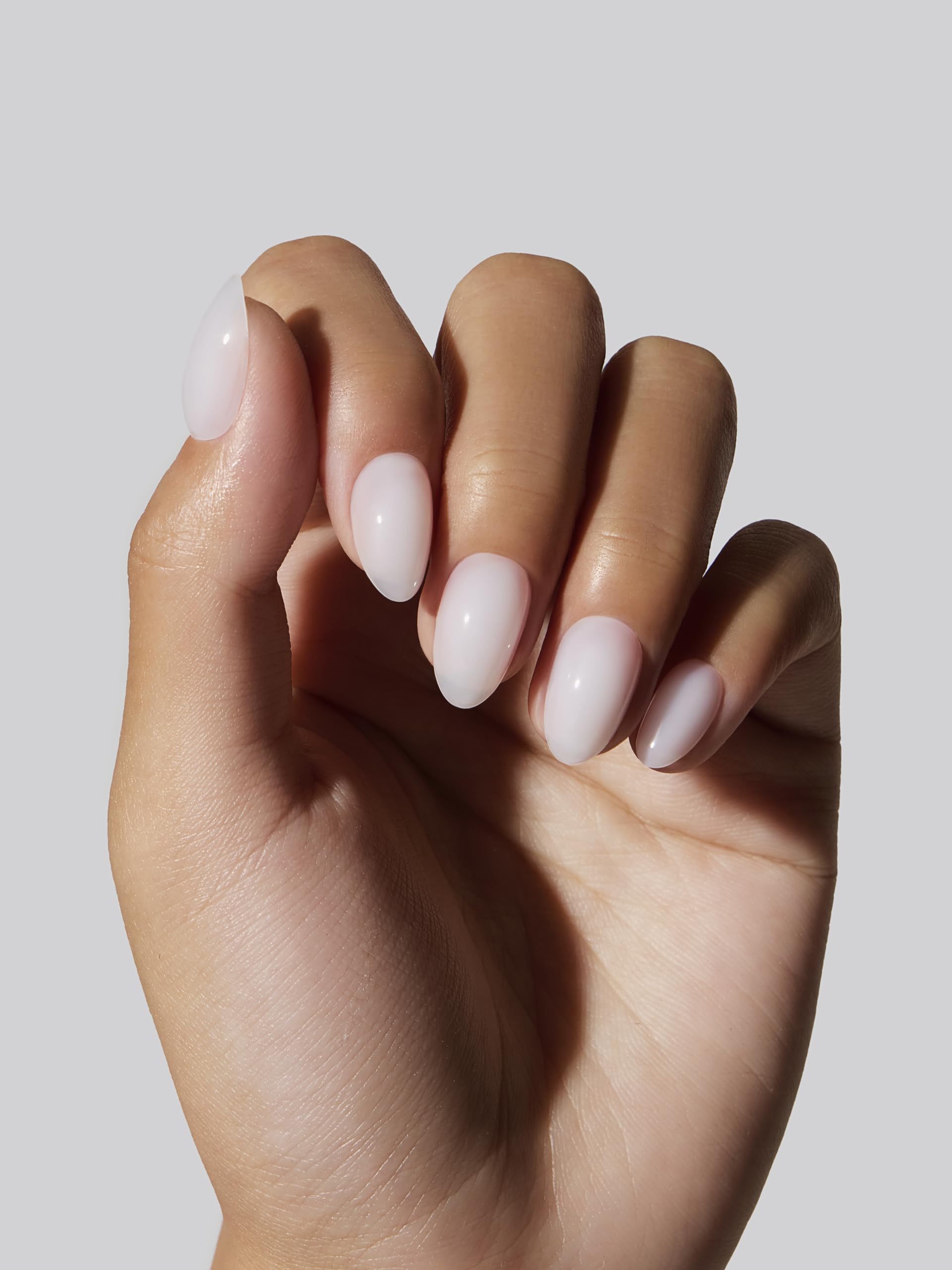 Celebritips Salon U-ltimate sheer milk nails in almond shape for comfortable wear