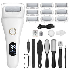 Celepen electric foot file with LED light for precise dead skin removal.